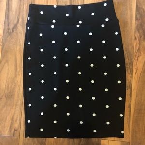 Sz Large LulaRoe Cassie pencil skirt black